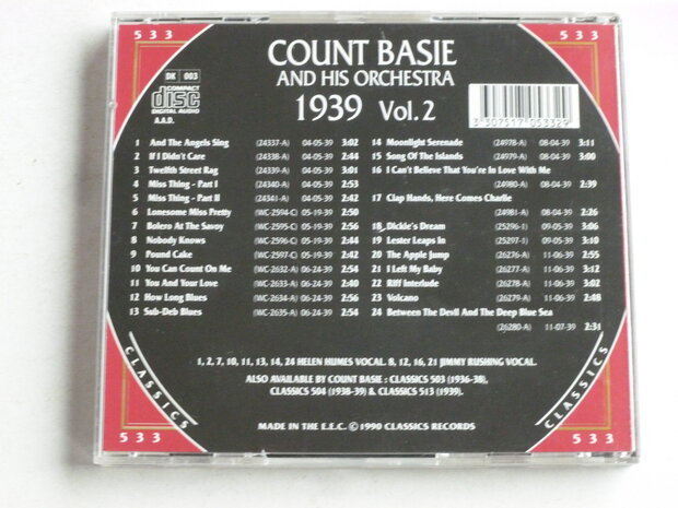Count Basie and his Orchestra 1939, volume 2