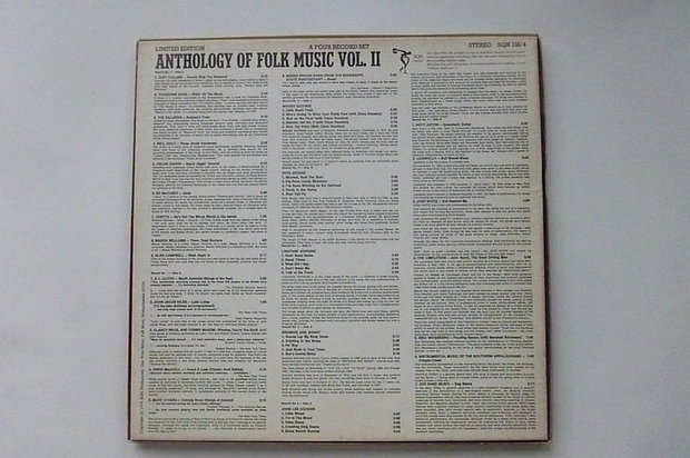 Various ‎– An Anthology Of Folk Music – Volume II (4 LP)