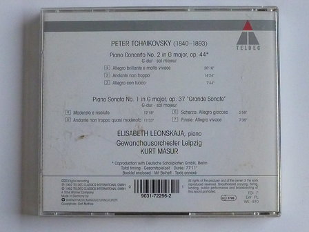 Tchaikovsky - Piano concerto 2 / Elisabeth Leonskaja. kurt masur