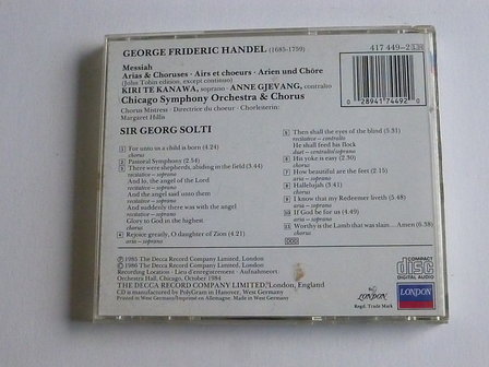 Handel - Messiah / Kiri te Kanawa , Solti