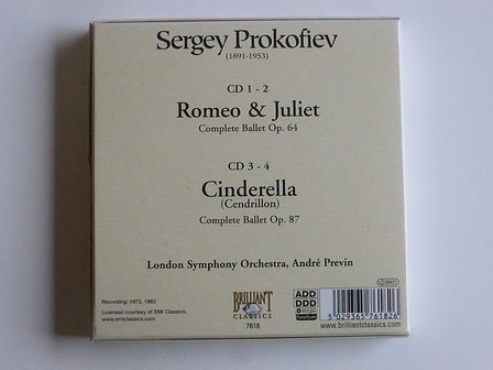 Prokofiev - Romeo &amp; Juliet / Cinderella / Andre Previn (4 CD)