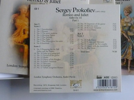 Prokofiev - Romeo &amp; Juliet / Cinderella / Andre Previn (4 CD)