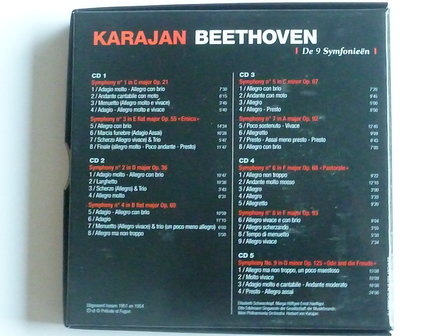 Herbert von Karajan - Ludwig van Beethoven - De 9 Symfonie&euml;n (5 CD)