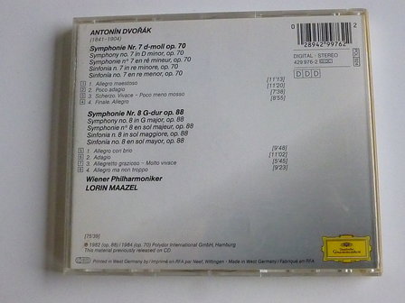 Dvorak - Symphonien 7 &amp; 8 / Lorin Maazel