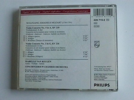 Mozart - Violin concertos / Isabelle van Keulen