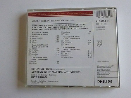 Telemann - Concerti per Oboe / Heinz Holliger