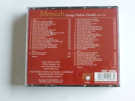 Messiah - Choir of King&#039;s College Cambridge / Stephen Cleobury (2 CD)