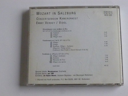 Mozart in Salzburg - Concertgebouw Kamerorkest / Emmy Verhey