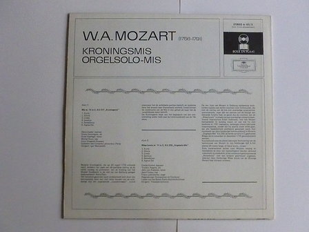 Mozart - Kroningsmis / Orgel Solo-Mis (boek en plaat) LP