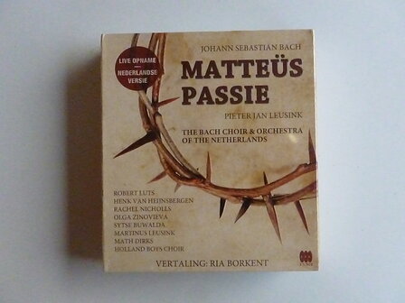Bach - Matte&uuml;s Passie / Pieter Jan Leusink (3 DVD) Nieuw