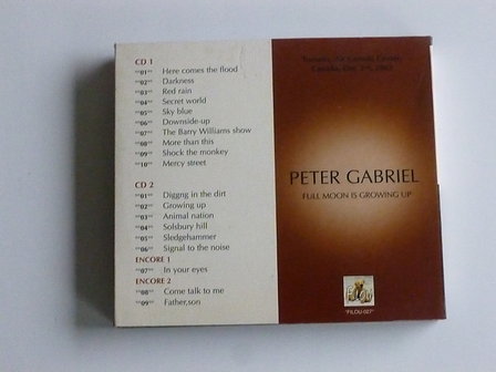 Peter Gabriel - Full Moon is Growing up (2 CD)