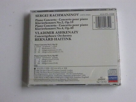 Rachmaninov - Piano conc. 2,4 / Ashkenazy , Haitink (nieuw)