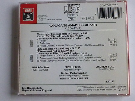 Mozart - Konzert f&uuml;r Fl&ouml;te / Galway, Herbert von Karajan