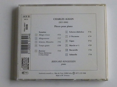Alkan - Pieces pour piano / Bernard Ringeissen