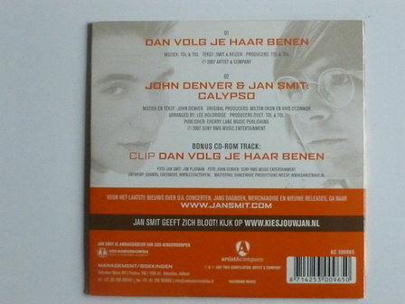 Jan Smit - Dan volg je haar benen (CD Single)