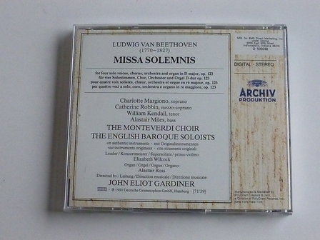 Beethoven - Missa Solemnis / John Eliot Gardiner (usa)