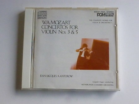 Mozart - Concertos no 3 &amp; 5 / Jean-Jacques Kantorow (Japan)