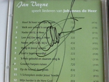 Jan Vayne speelt liederen van Johannes de Heer (gesigneerd)