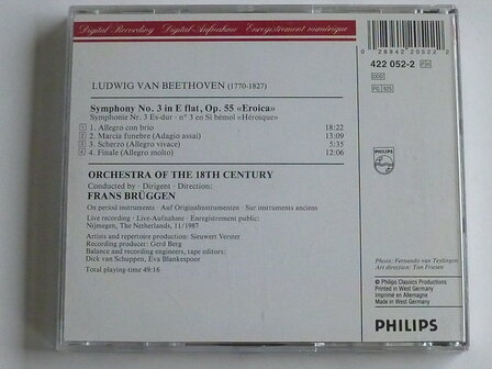 Beethoven - Symphony 3 / Frans Br&uuml;ggen