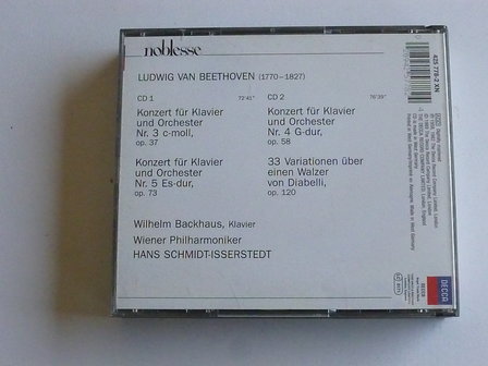 Beethoven - Klavierkonzerte 3,4,5 / Wilhelm Backhaus (2 CD)