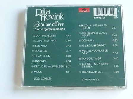 Rita Hovink - Laat me alleen