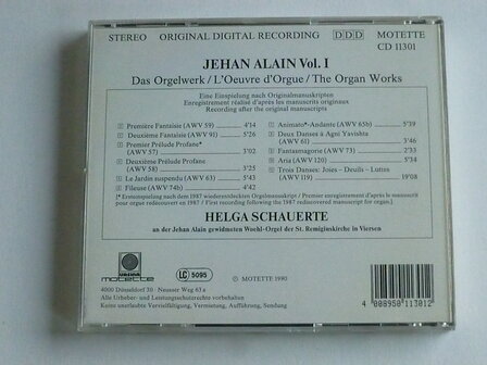 Jehan Alain - Das Orgelwerk vol. I / Helga Schauerte