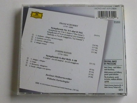 Schubert - Symphonie 9, Haydn symph 88 / Wilhelm Furtwanger