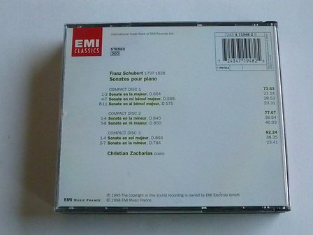 Schubert - Sonates pour piano vol.1 / Christian Zacharias (3 CD)
