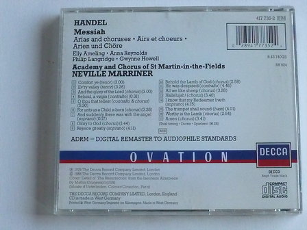 Handel - Messiah / Elly Ameling, Neville Marriner (1976 Decca)