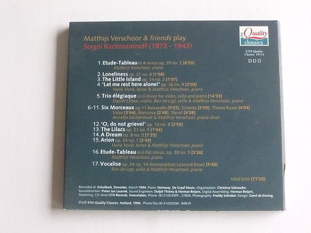 Matthijs Verschoor &amp; Friends play Rachmaninoff