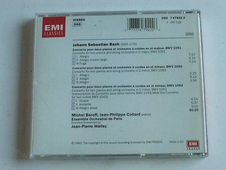 Bach - Concerto pour deux pianos - Michel Beroff / Jean-Philippe Collard