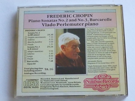 Chopin - Piano Sonata 2,3 /  Vlado Perlemuter