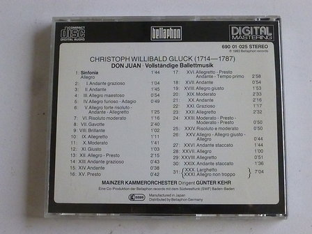 Gluck - Don Juan / G&uuml;nter Kehr (bellaphon)