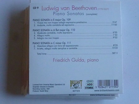 Beethoven - Piano Sonatas (complete) - Friedrich Gulda (9 CD)