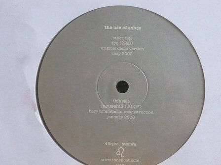 The Use Of Ashes &lrm;&ndash; Untitled Label: Tonefloat &lrm;&ndash; tf47 Format: Vinyl, 10&quot;, 45 RPM, Limited Edition, Blue Translucen