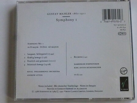 Mahler - Symphony 1 / Andrew Litton