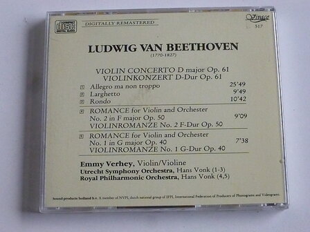 Beethoven - Violin Concerto / Emmy Verhey, Hans Vonk