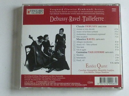 Debussy, Ravel, Tailleferre - Euridice Quartet