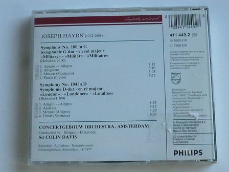 Haydn - Symphonies 100, 104 / Sir Colin Davis