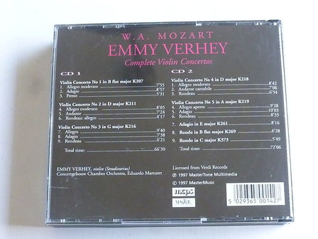 Emmy Verhey - Mozart / Complete Violin Concertos (2 CD)