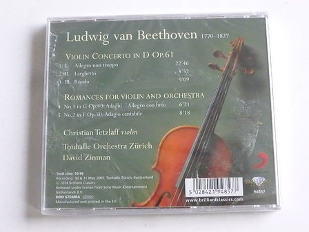 Beethoven - Violin Concerto / Christian Tetzlaff / David Zinman (nieuw)