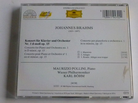 ​​​​​​​Brahms - Klavierkonzert nr. 1 / Maurizio Pollini, Bohm