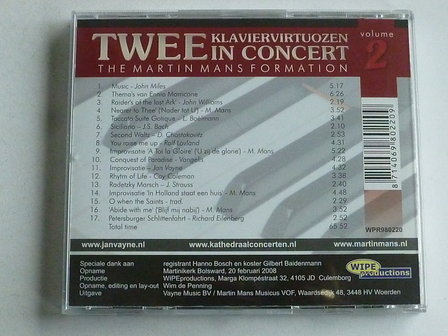 Jan Vayne / Martin Mans - Twee Klaviervirtuozen in Concert ,Volume 2