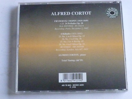 Alfred Cortot - Chopin 24 preludes