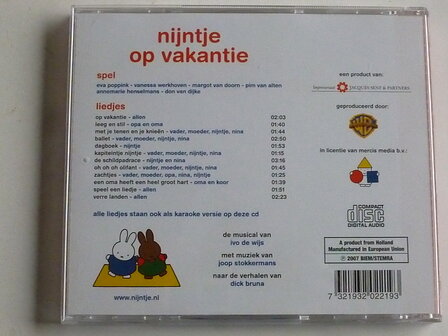 Nijntje op vakantie - De Musical / Ivo de Wijs, Joop Stokkermans, Dick Bruna