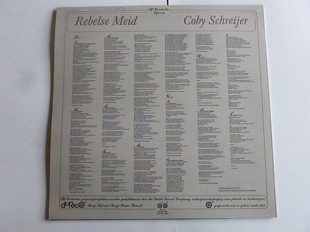 Coby Schreijer - Rebelse Meid (LP)