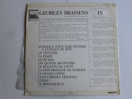 Georges Brassens - IX (LP)