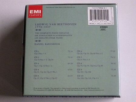 Beethoven - The Complete Piano Sonatas / Daniel Barenboim (10 CD)