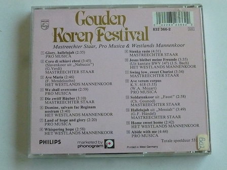Gouden koren Festival - Mastreechter Staar, Pro Musica, Westlands Mannenkoor