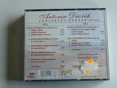 Dvorak - Concertos (2 CD)
